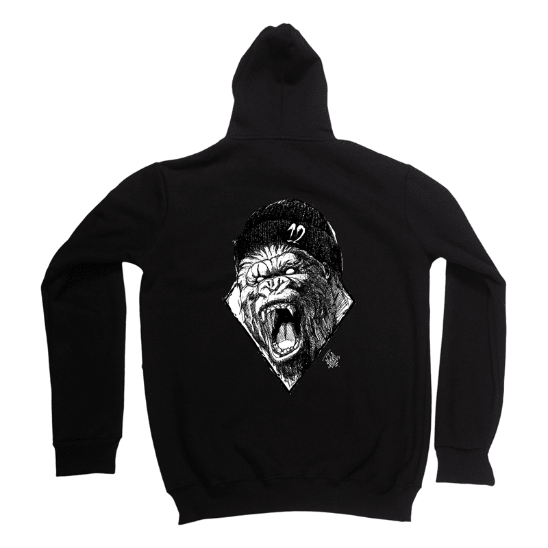 Hoodie 12os (Gorilla) Black