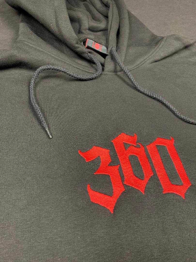 Hoodie JV ''360'' Black With Red