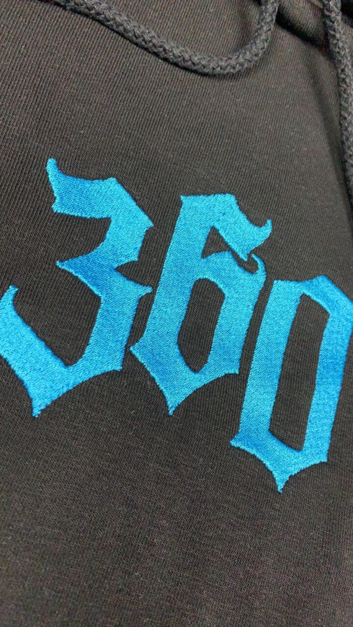 Hoodie JV ''360'' Black With Blue
