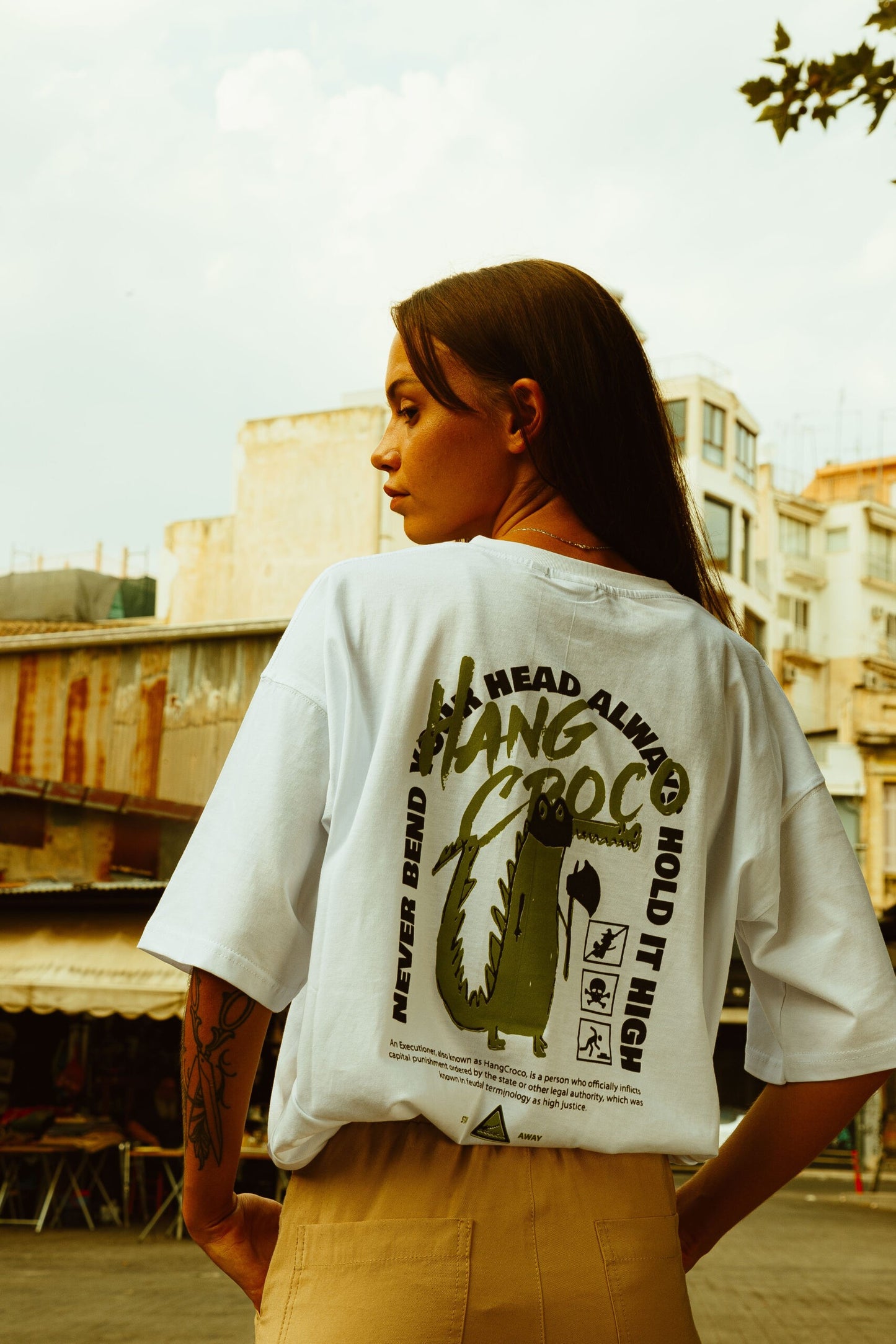 ΑΤΕ T-Shirt White “Hang Croco”