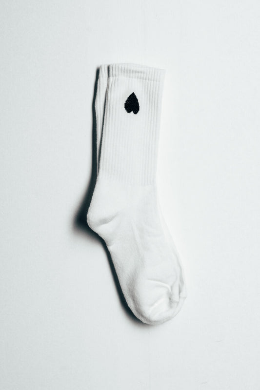 Sock No Love White Logo
