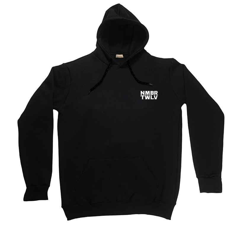Hoodie 12os (Rise and Grind) Black