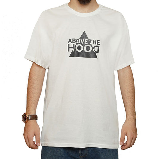 T-Shirt Above The Hood White with Black Logo
