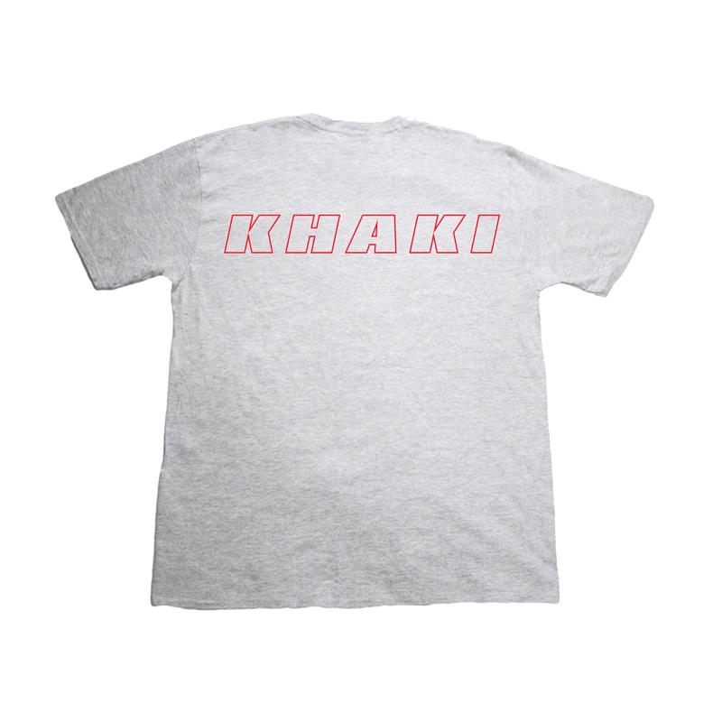 T-Shirt Tony Raw Grey With Red