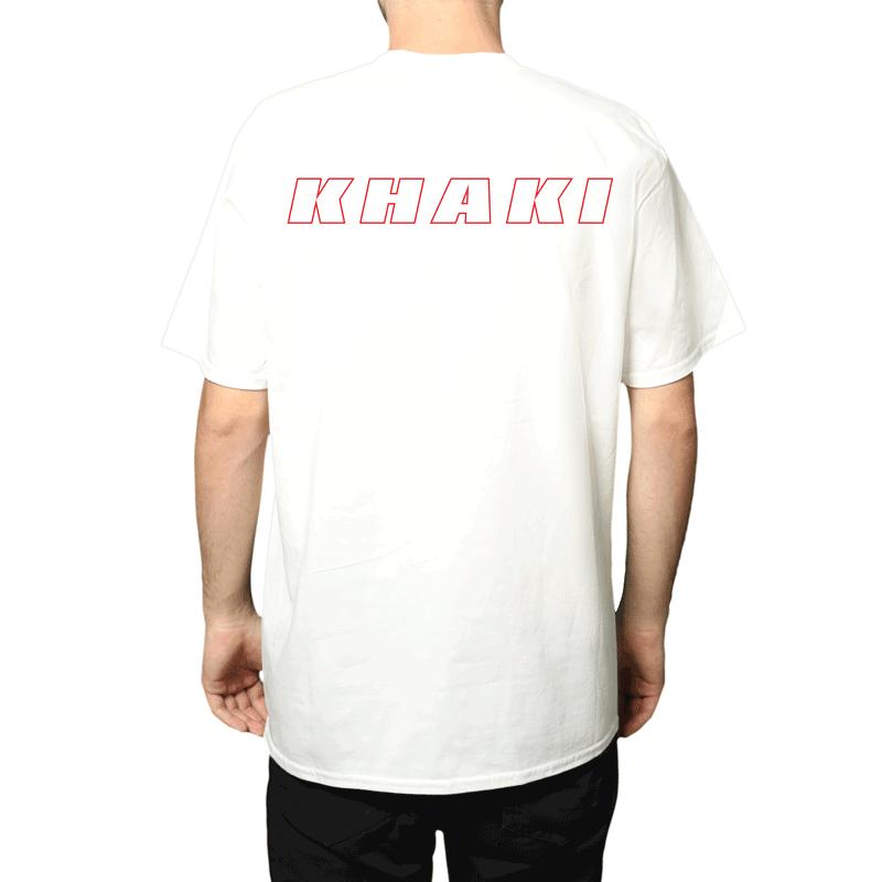 T-Shirt Tony Raw White With Red