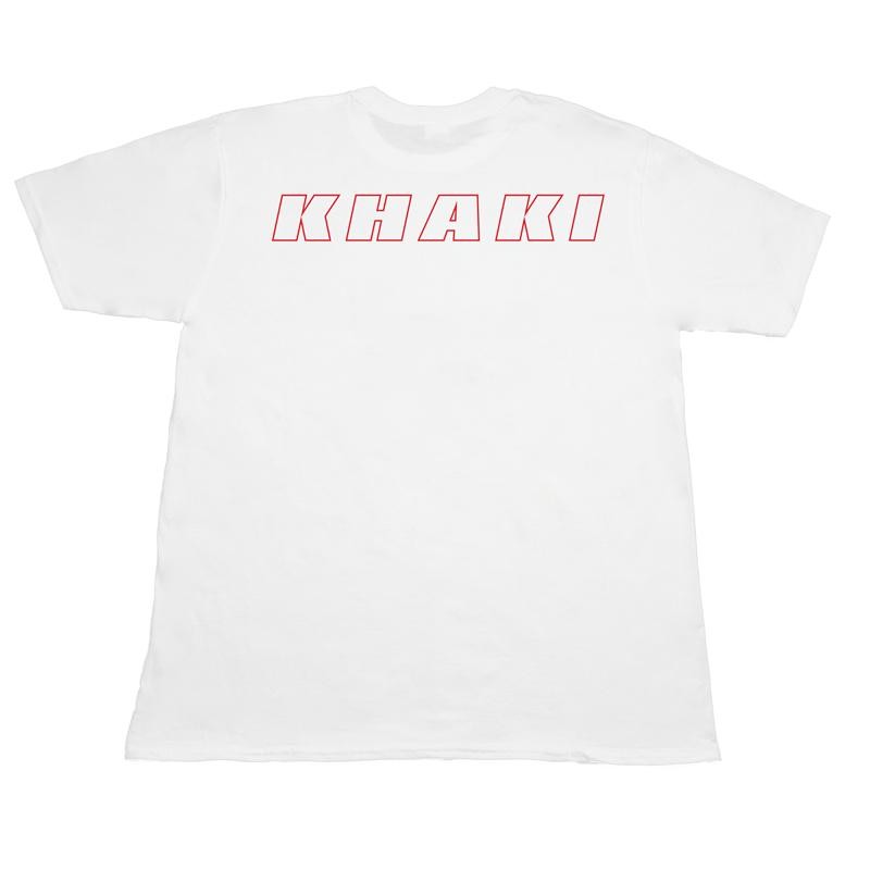 T-Shirt Tony Raw White With Red