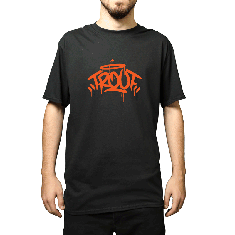 T-Shirt Trouf Dreams Black With Orange