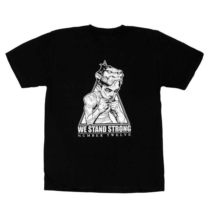 T-Shirt 12os Pithikos Fighter (We Stand Strong) Black