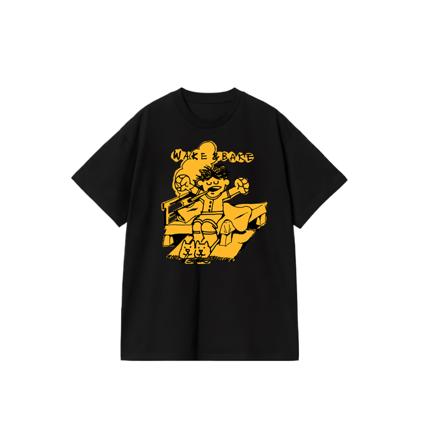 T-shirt "Wake & Bake" Black