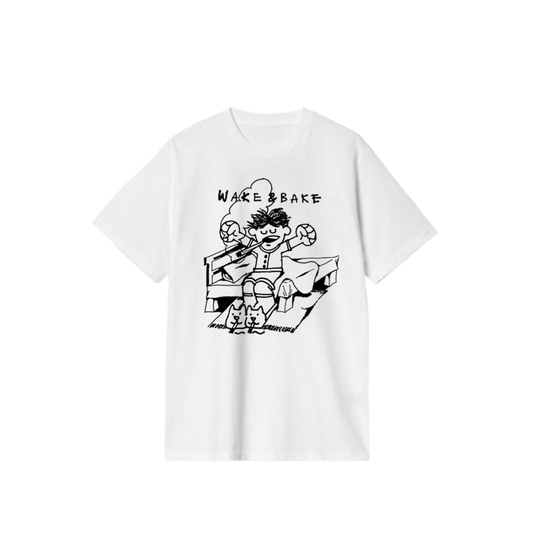 T-shirt "Wake & Bake" White