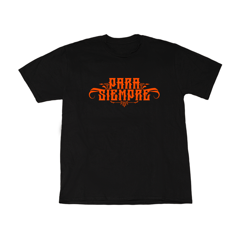 T-Shirt 12os Pithikos Black ''Para Siempre'' Orange