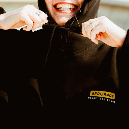 Hoodie ΑΤΕ Black/Yellow “Heart Not Found”