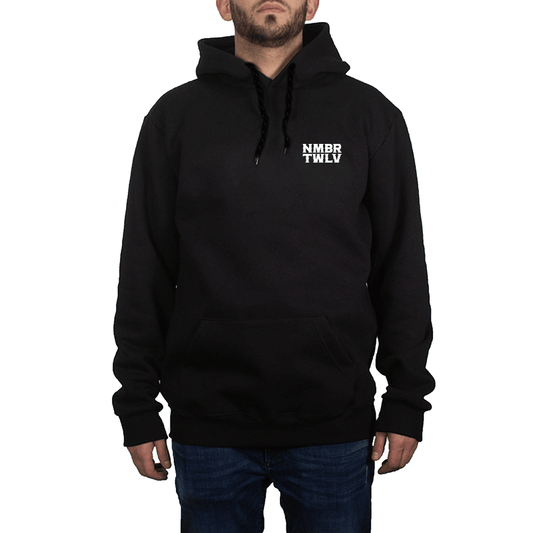 Hoodie 12os (Rise and Grind) Black
