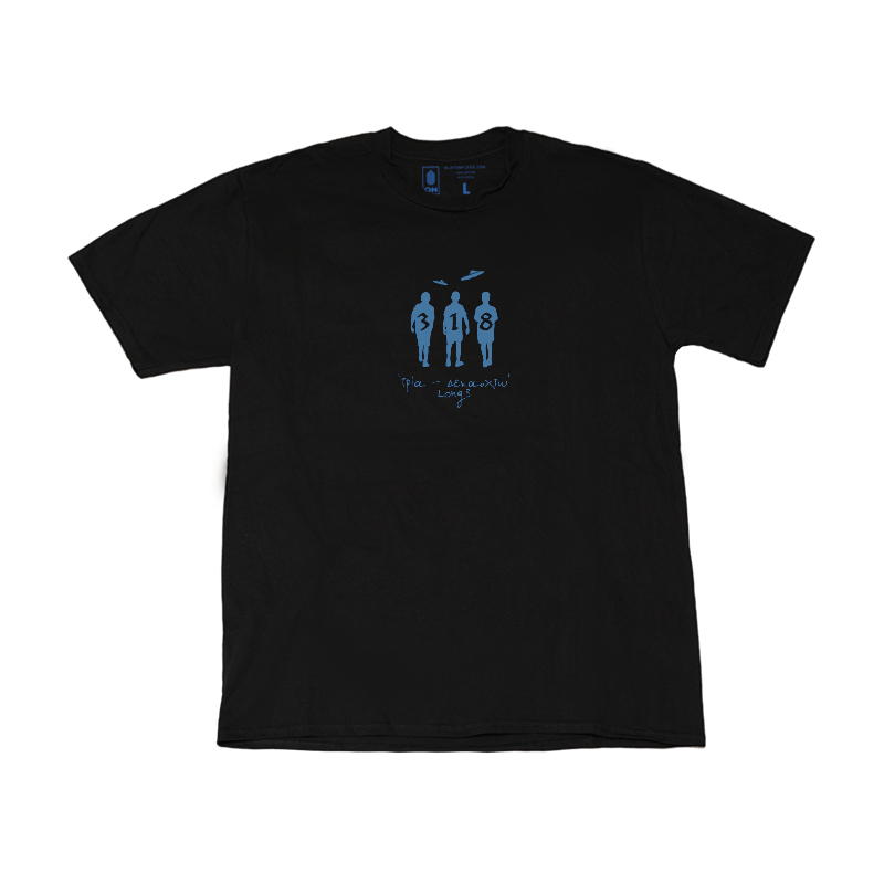 T-Shirt Long3 Black 318 Blue