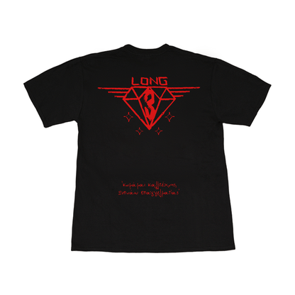 T-Shirt Long3 Black 318 Red