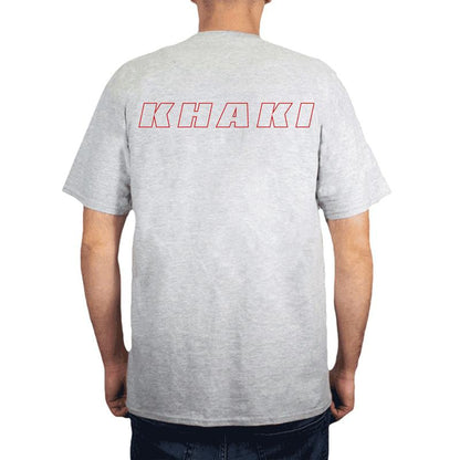 T-Shirt Tony Raw Grey With Red