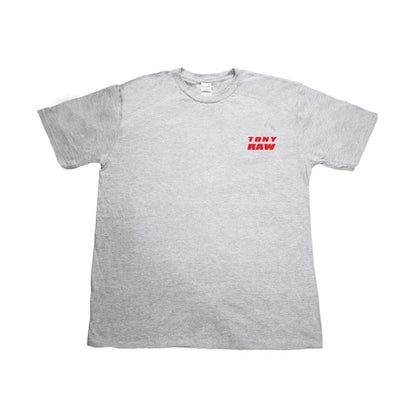 T-Shirt Tony Raw Grey With Red