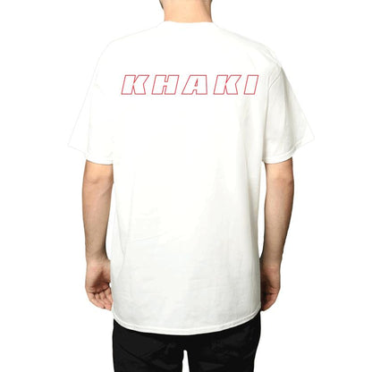 T-Shirt Tony Raw White With Red